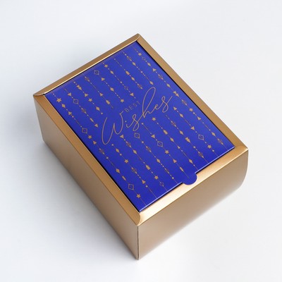Коробка складная «Best wishes»,  20 × 15 × 10 см