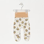 Ползунки детские, цвет белый/мишки, рост 68 см 7613429