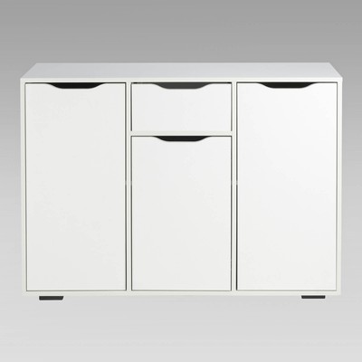 Комод 1 ящик 3 створки Пифагор-3 ACA (1Я3С), 1150х400х820, Белый брилл/Глянец