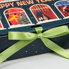 Коробка складная двухсторонняя «Новогодние окна», 20 х 18 х 5 см, Новый год - фото 21600601