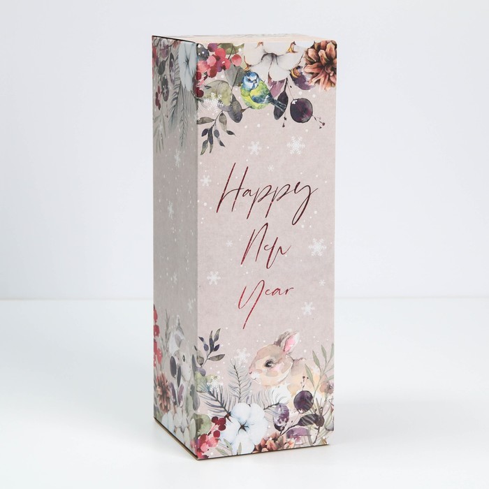 Коробка складная «Happy New Year», 12 х 33,6 х 12 см