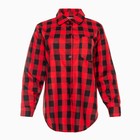 Рубашка женская, красно-чёрная клетка, размер 58 - фото 49182734