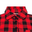 Рубашка женская, красно-черная клетка, размер 60 - фото 51072506