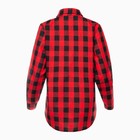 Рубашка женская, красно-черная клетка, размер 60 - фото 51072507