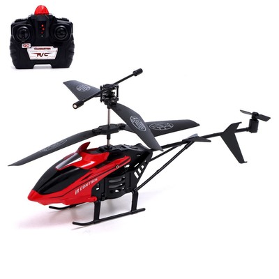 УЦЕНКА Вертолёт радиоуправляемый «Воздушный король», работает от батареек, красный
