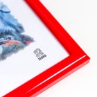 Фоторамка пластик 15х21 см, красный - фото 21601044