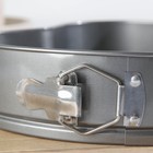 Форма для выпечки Доляна «Элин. Сердце», 23,5×22×6,7 см, съёмное дно, антипригарное покрытие, цвет серый - Фото 4