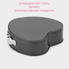 Форма для выпечки Доляна «Элин. Сердце», 25.5×23.5×6.6 см, съёмное дно, антипригарное покрытие, цвет чёрный - Фото 3