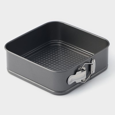 Форма для выпечки Доляна «Элин. Квадрат», 20×6.5 см, съёмное дно, антипригарное покрытие, цвет чёрный