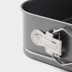 Форма для выпечки Доляна «Элин. Квадрат», 21.5×6.5 см, съёмное дно, антипригарное покрытие, цвет чёрный - Фото 3