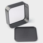 Форма для выпечки Доляна «Элин. Квадрат», 21.5×6.5 см, съёмное дно, антипригарное покрытие, цвет чёрный - Фото 6