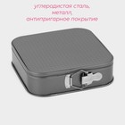 Форма для выпечки Доляна «Элин. Квадрат», 24×6.5 см, разъёмная, антипригарное покрытие, чёрная - Фото 3