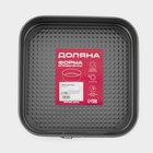 Форма для выпечки Доляна «Элин. Квадрат», 24×6.5 см, разъёмная, антипригарное покрытие, чёрная - Фото 5