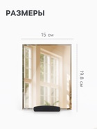 Зеркало настольное, прямоугольное, 15×19.8 см, без рамки, чёрное - Фото 2