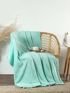 Плед «Этель», 130×175 см, велсофт, бирюзовый - Фото 4