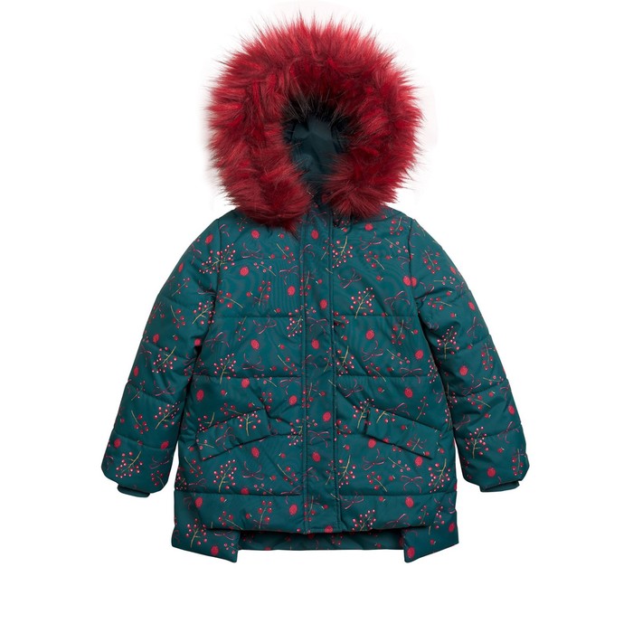 Куртка для девочек, рост 98 см, цвет изумрудный - Фото 1