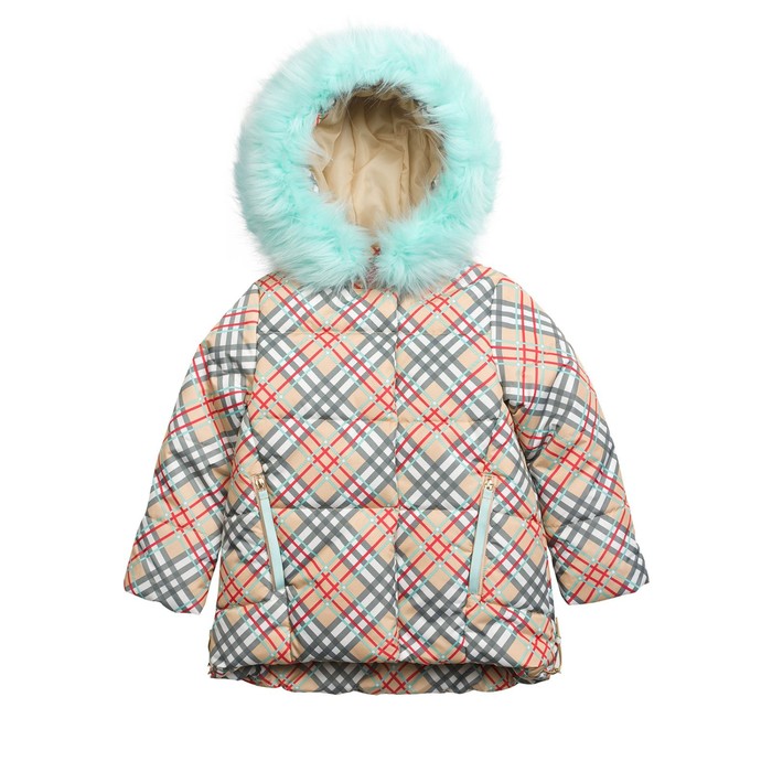 Куртка для девочек, рост 98 см, цвет бежевый - Фото 1