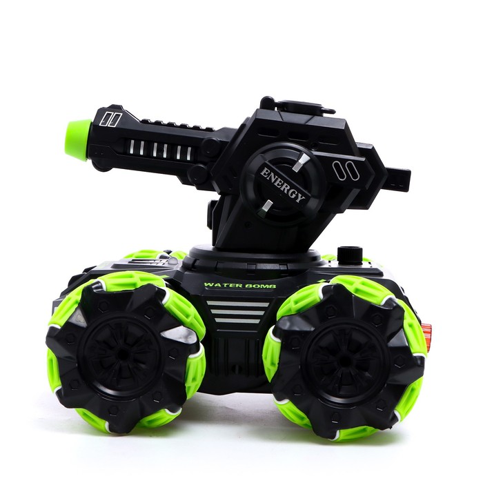 Танк радиоуправляемый MECH, стандартный пульт, стреляет пулями, цвет зелёный 54369