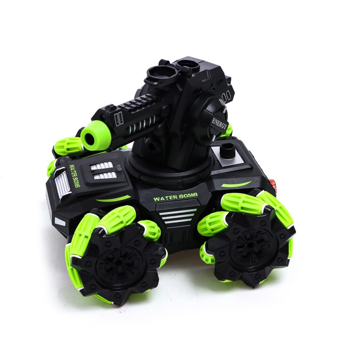 Танк радиоуправляемый MECH, стандартный пульт, стреляет пулями, цвет зелёный 54369