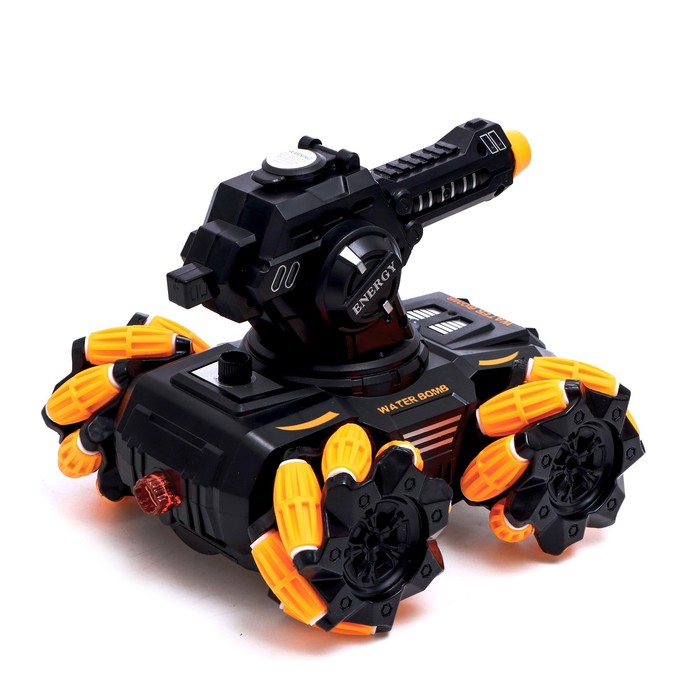 Танк радиоуправляемый MECH, стандартный пульт, стреляет пулями, цвет оранжевый 54370