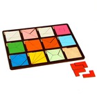 Развивающая доска «Сложи квадрат» 2 уровень сложности - фото 298694579
