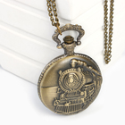 Карманные кварцевые часы «Паровоз», на цепочке 80 см - Фото 2