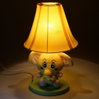 Лампа настольная "Плюшевый слоненок", h=41 см (220В/Е14) желтый - Фото 2