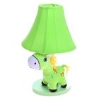 Лампа настольная "Плюшевая зебра" h=41 см, зеленая (220В/Е14) - Фото 1