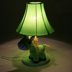 Лампа настольная "Плюшевая зебра" h=41 см, зеленая (220В/Е14) - Фото 2
