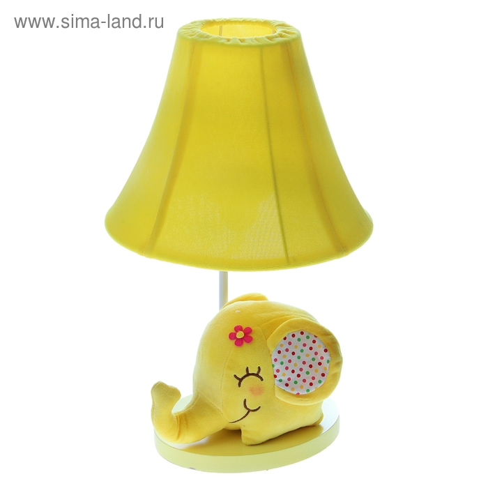 Лампа настольная "Плюшевый слоненок" h=41 см (220В/Е14) желтый - Фото 1
