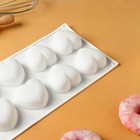 Форма для муссовых десертов и выпечки KONFINETTA «Сердца», 30×17,5×3 см, 8 ячеек (6,2×6 см), цвет белый - фото 6606250