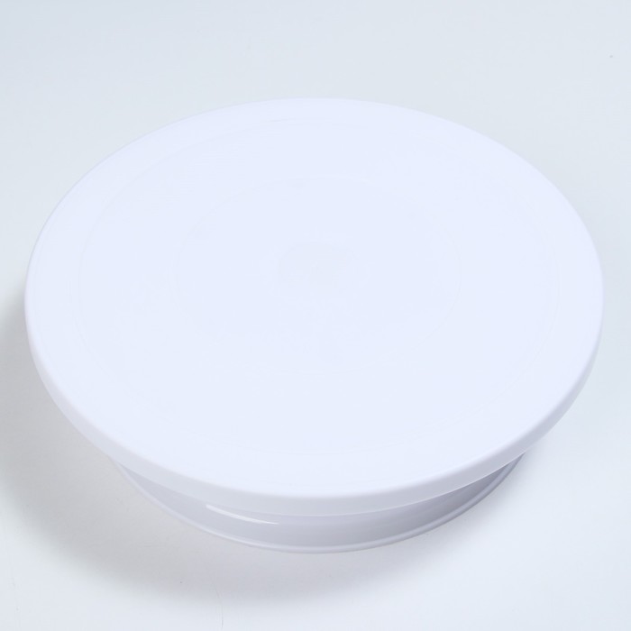 Подставка для торта вращающаяся «Готовлю с любовью», d=27,5, цвет белый - фото 1907446791