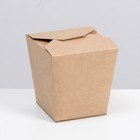 Коробочка для лапши «ВОК» сборная, крафтовая, 10×10×10.5 см - Фото 1