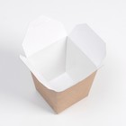 Коробочка для лапши «ВОК» сборная, крафтовая, 10×10×10.5 см - Фото 3