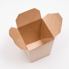 Коробочка для лапши «ВОК» сборная, крафтовая, 10×10×10.5 см - Фото 6