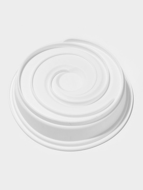 Форма для выпечки и муссовых десертов KONFINETTA «Круговорот», силикон, 20×5 см, белая