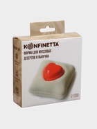 Форма для выпечки и муссовых десертов KONFINETTA «Любовь в квадрате», силикон, 11.4×12×4.4 см, белая 7721118 - фото 319833106