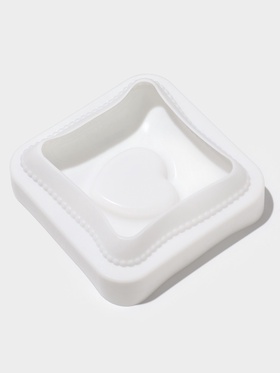 Форма для выпечки и муссовых десертов KONFINETTA «Любовь в квадрате», силикон, 11.4×12×4.4 см, белая