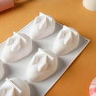 Форма для муссовых десертов и выпечки KONFINETTA «Кролик», силикон, 29×17,2×4,3 см, 6 ячеек (8,5×5,5), цвет белый - Фото 4