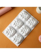 Форма для выпечки и муссовых десертов KONFINETTA «Облако», силикон, 30×18.8×3.5 см, 6 ячеек (7.4×7.4 см), белая - Фото 13