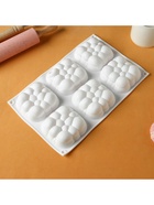 Форма для выпечки и муссовых десертов KONFINETTA «Облако», силикон, 30×18.8×3.5 см, 6 ячеек (7.4×7.4 см), белая - Фото 14