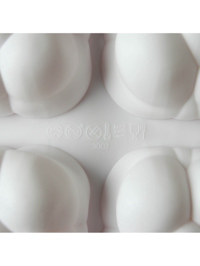 Форма для выпечки и муссовых десертов KONFINETTA «Облако», силикон, 30×18.8×3.5 см, 6 ячеек (7.4×7.4 см), белая