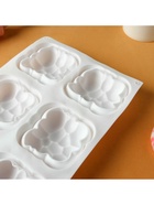 Форма для выпечки и муссовых десертов KONFINETTA «Облако», силикон, 30×18.8×3.5 см, 6 ячеек (7.4×7.4 см), белая - Фото 16