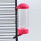 Поилка для клетки, 400 мл, 9 х 6 х 20 см, розовая - Фото 3