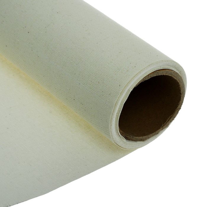 Холст в рулоне, хлопок 100%, 1.6×3 м, акриловый грунт, мелкое зерно, 280 г/м² - Фото 1