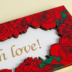 Конверт для денег с деревянным элементом "With Love!" - Фото 4