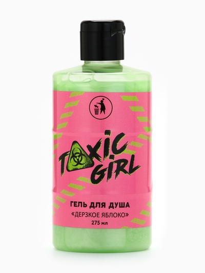Гель для душа Toxic girl, 300 мл, аромат взрывного яблока, Beauty Fox
