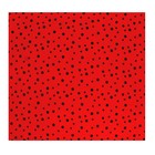 Ткань для рукоделия, велюр на трикотажной основе, на красном фоне чёрный горох, 45×50 см - Фото 3