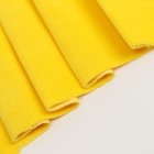 Отрез трикотажный для рукоделия, велюр, 45 х 50 см, цвет жёлтый - фото 9583497