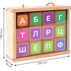 Набор деревянных кубиков с буквами, 12 шт. - Фото 9
